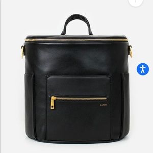Fawn Design original diaper bag - black leather